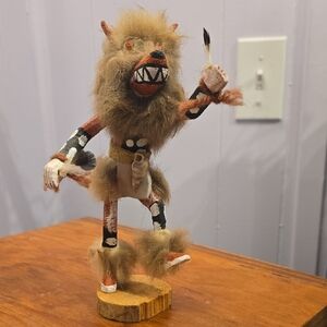 Handcrafted Native American Kachina Wolf Doll